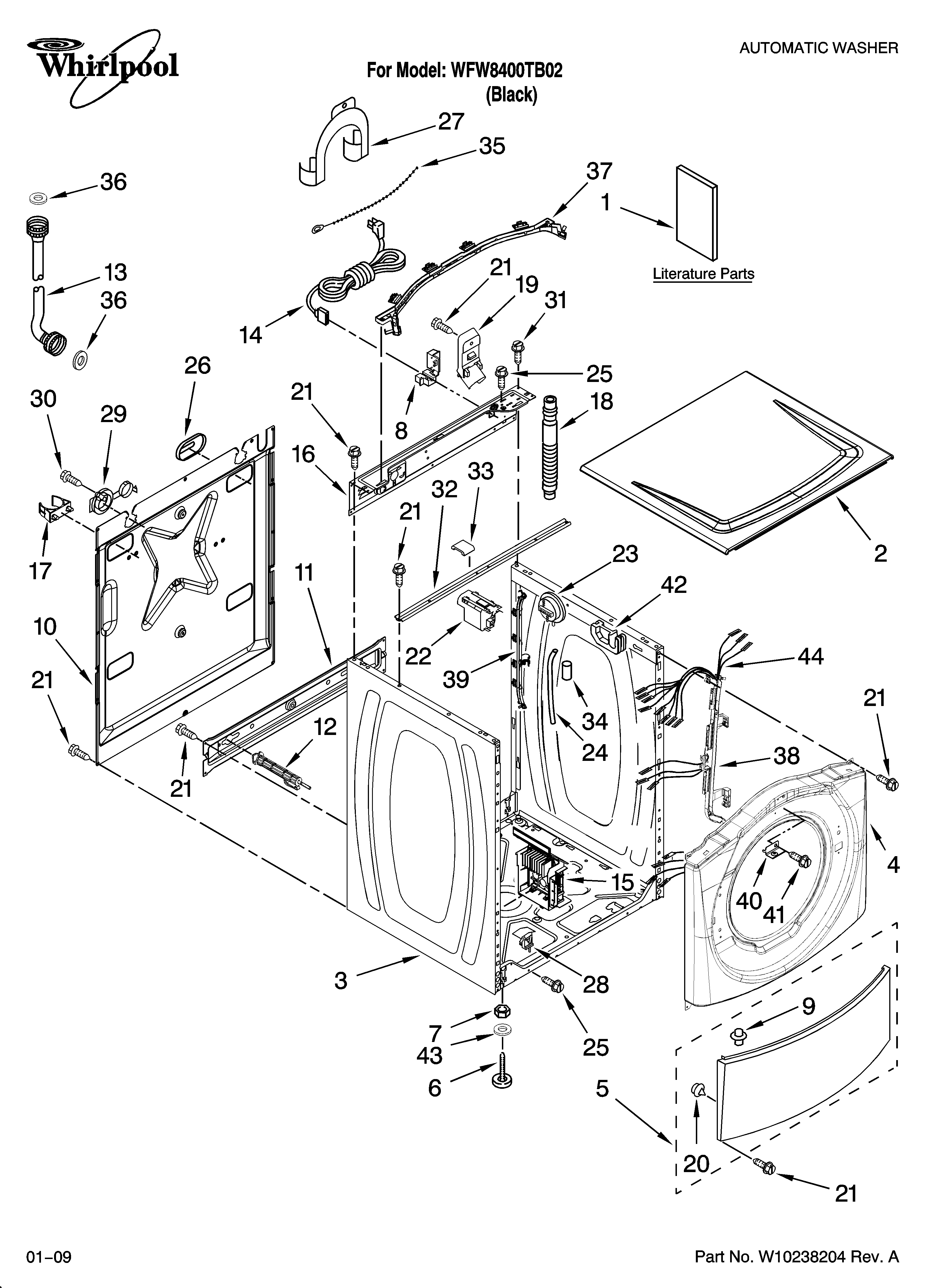 TOP AND CABINET PARTS