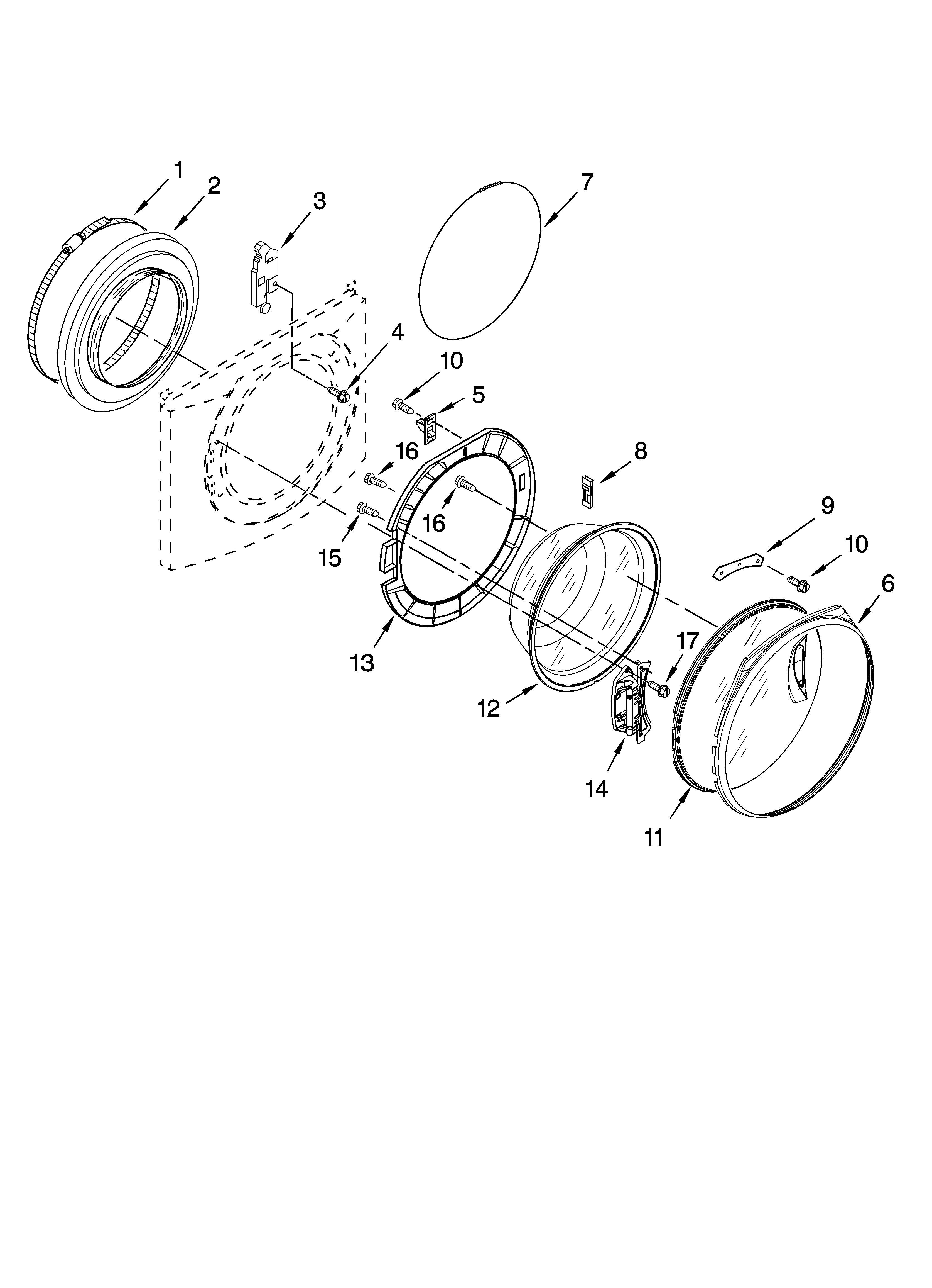Door and latch parts