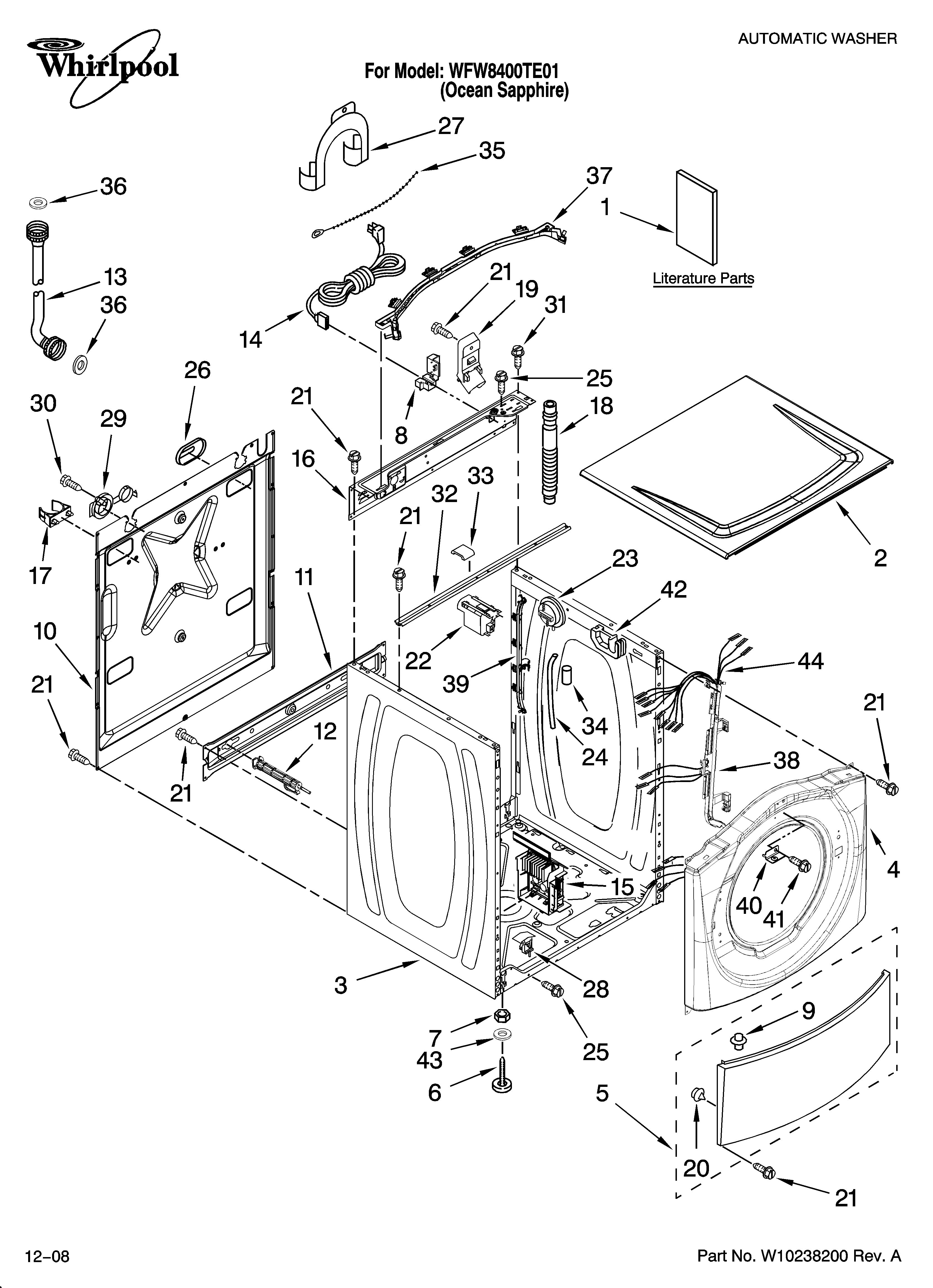 TOP AND CABINET PARTS