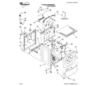 Whirlpool WFW8400TE01 top and cabinet parts diagram