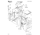 Whirlpool WFW8400TW03 top and cabinet parts diagram