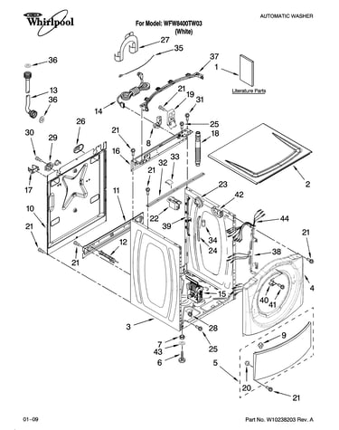 Top and cabinet parts