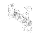 Whirlpool WFW8400TW03 tub and basket parts, optional parts (not included) diagram