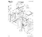 Whirlpool WFW8410SW03 top and cabinet parts diagram