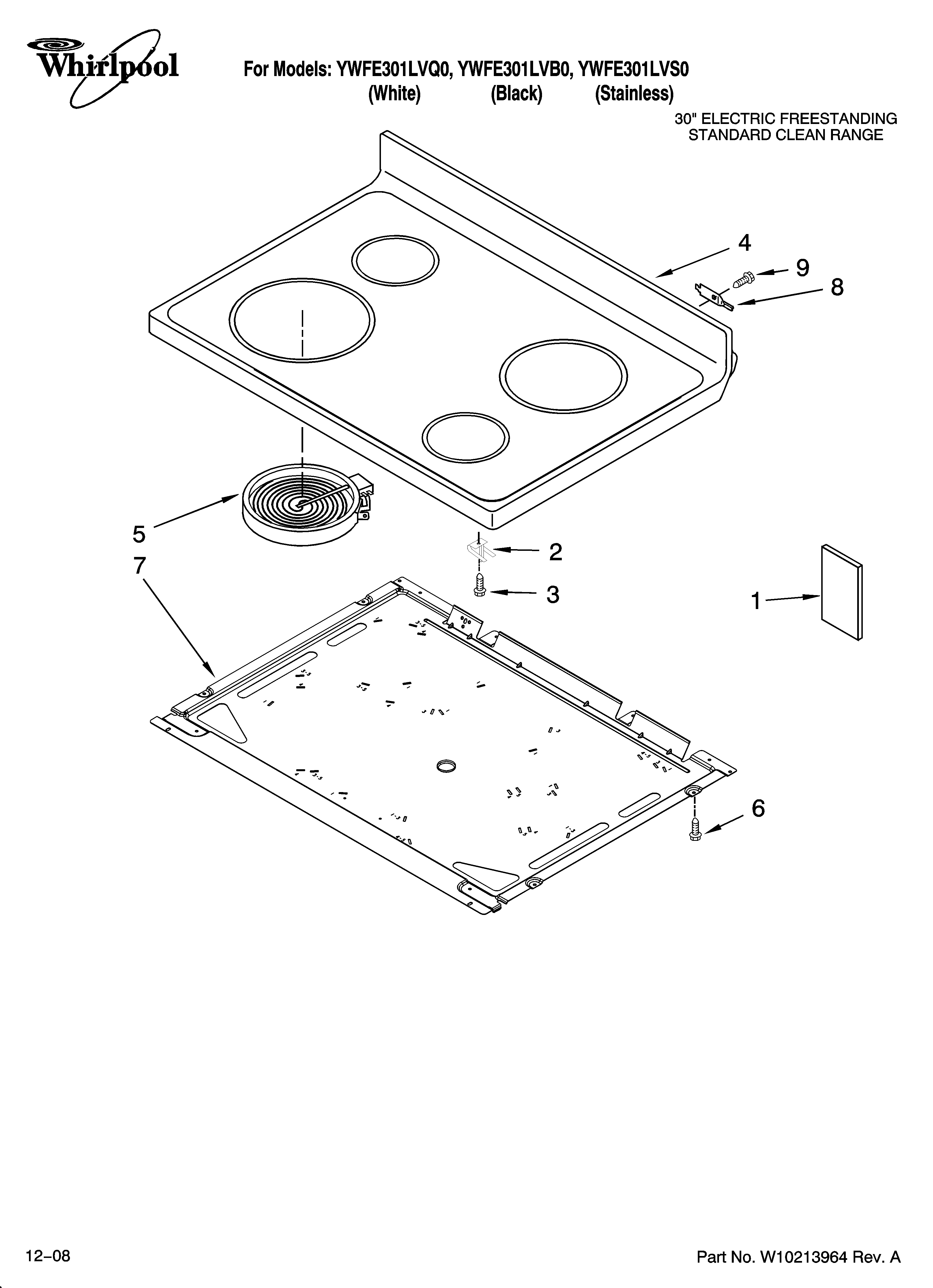 Cooktop parts