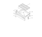 Whirlpool YWFE301LVQ0 drawer & broiler parts diagram