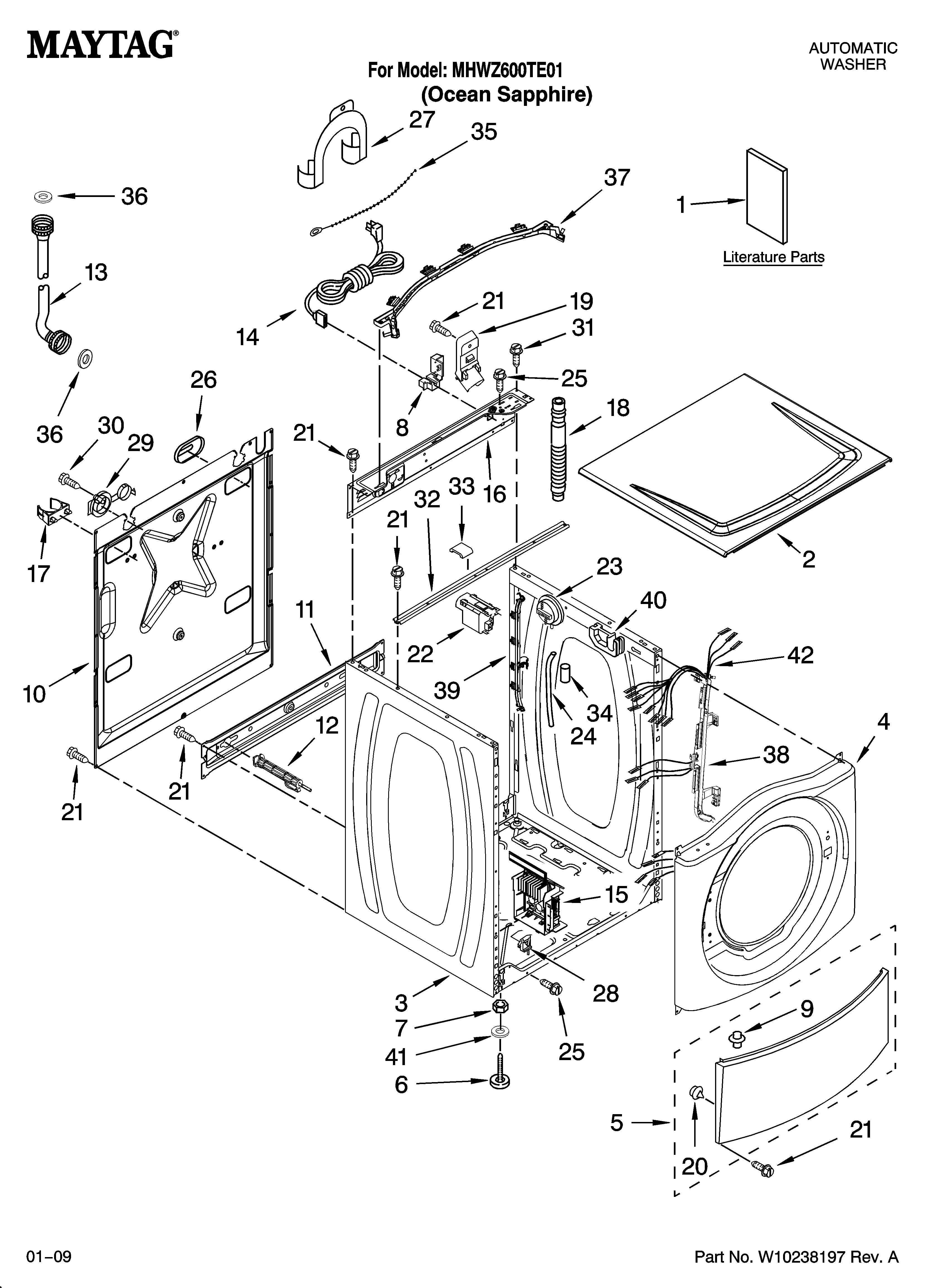 Top and cabinet parts