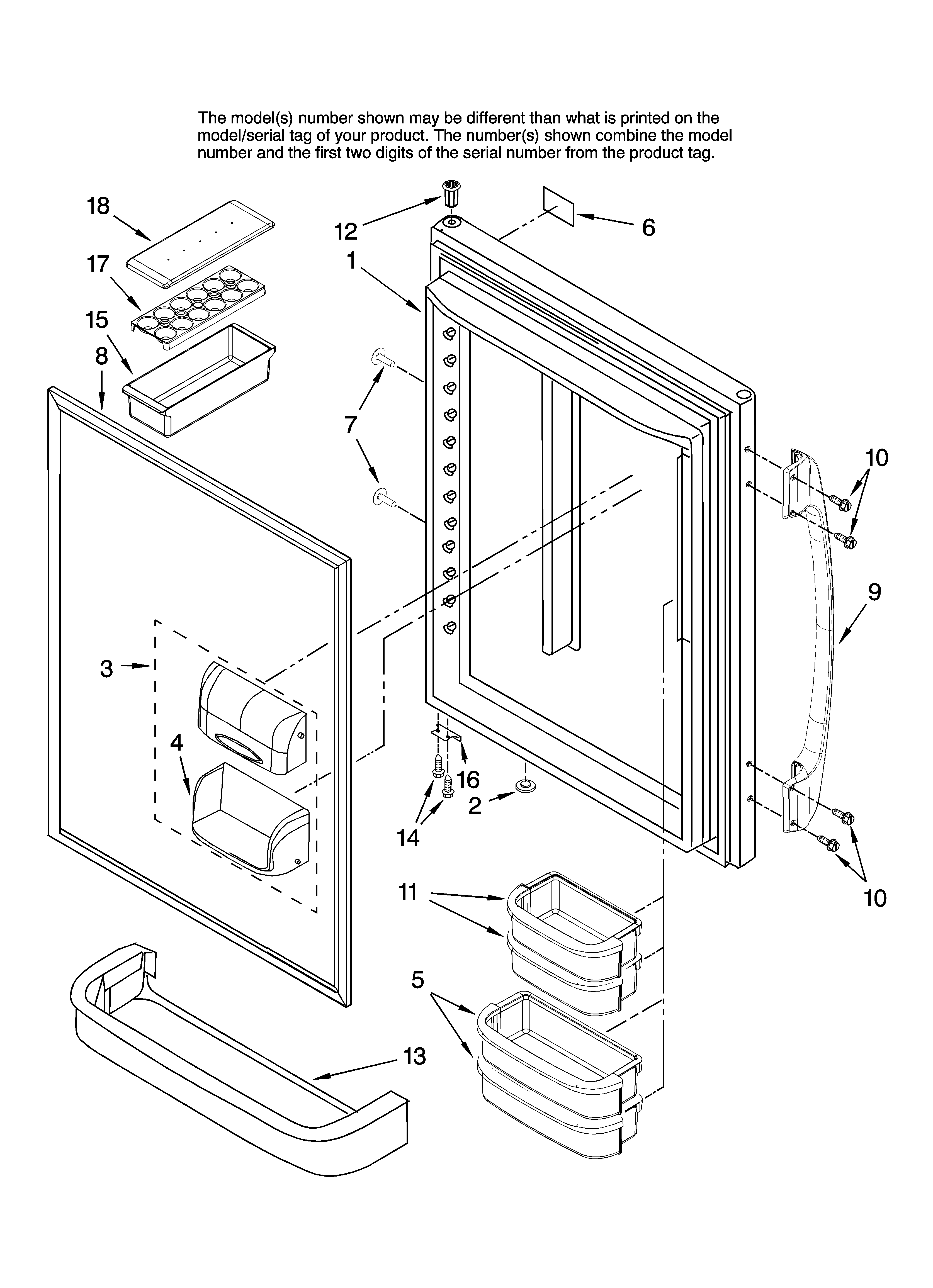Refrigerator door parts