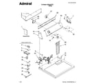 Admiral AGD4475TQ1 top and console parts diagram