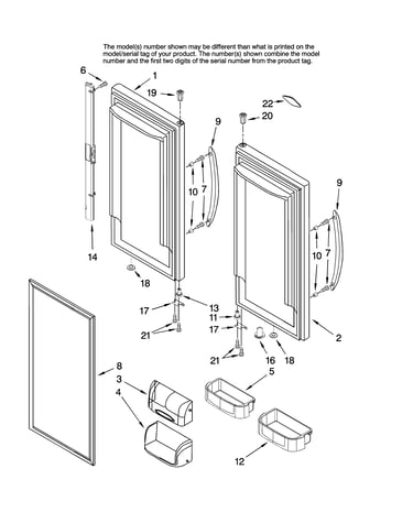 Refrigerator door parts