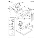 Whirlpool 1CWGD5700VW0 top and console parts diagram