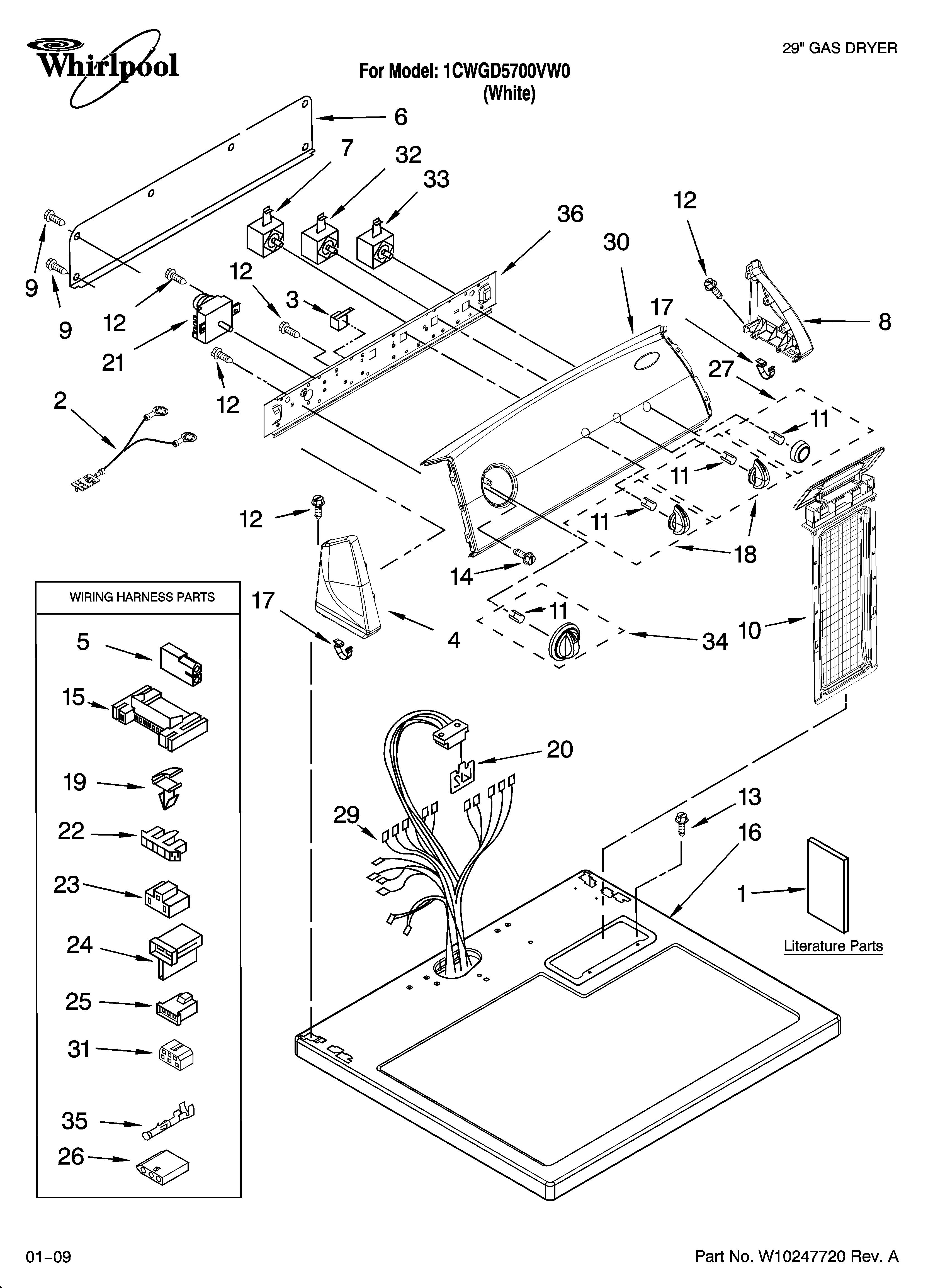 Top and console parts