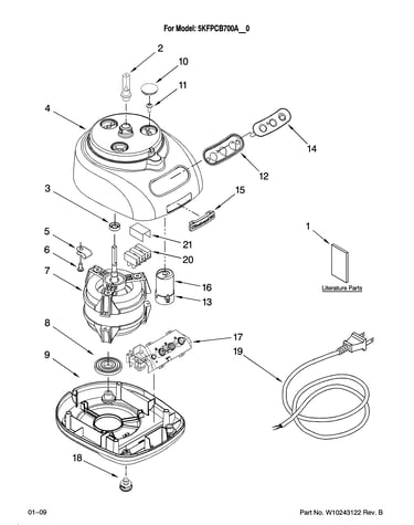 Motor and housing parts