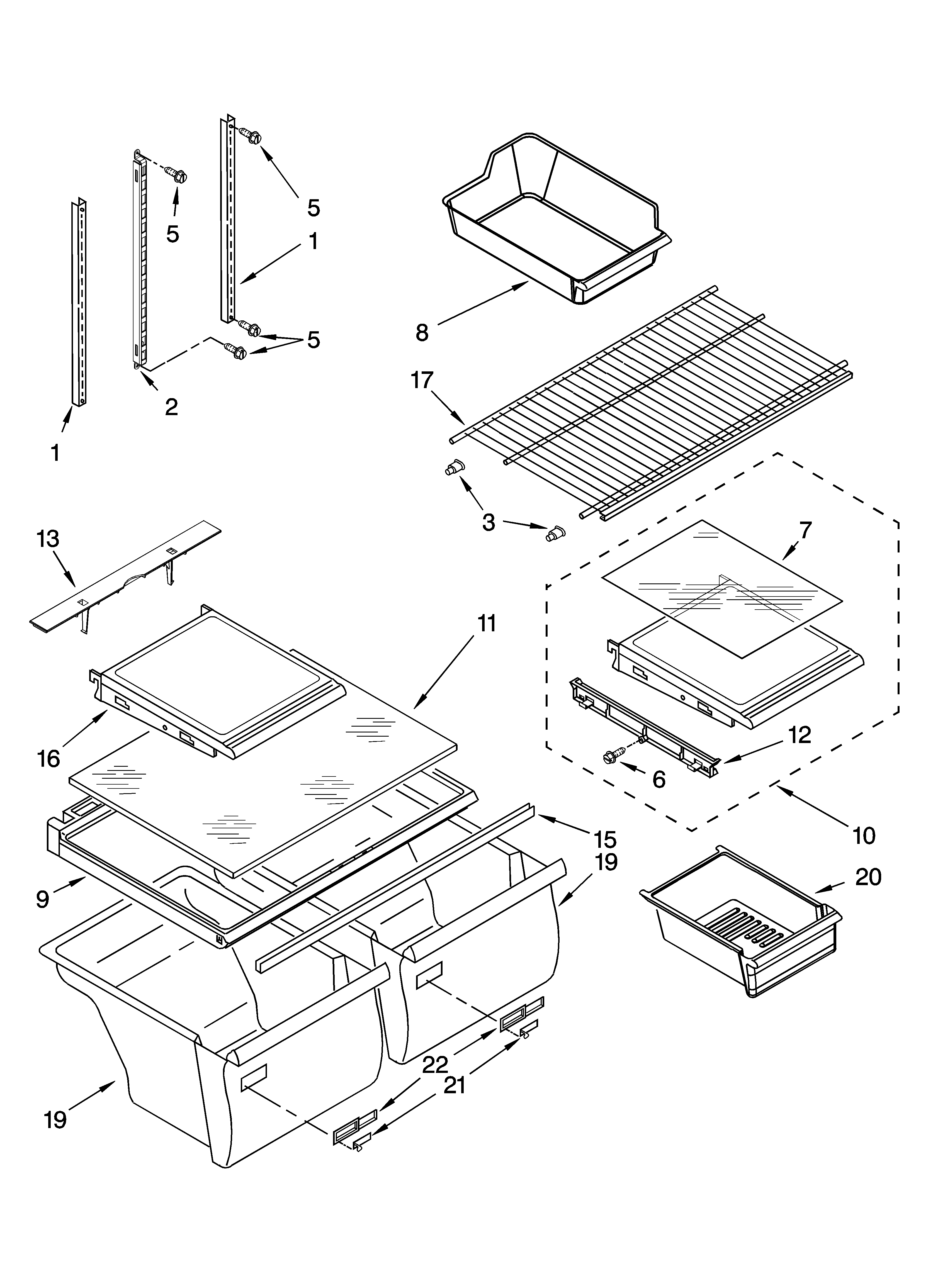 Shelf parts
