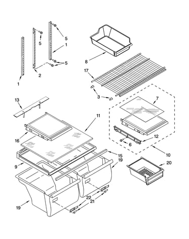 Shelf parts