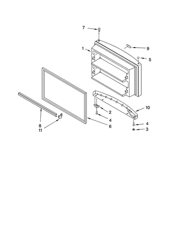 Freezer door parts