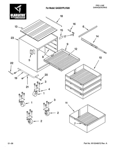 Modular gear drawer parts