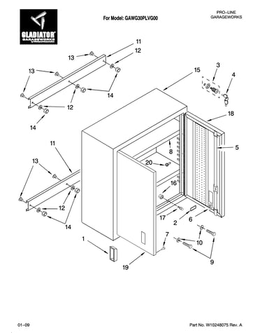 Wall gearbox parts