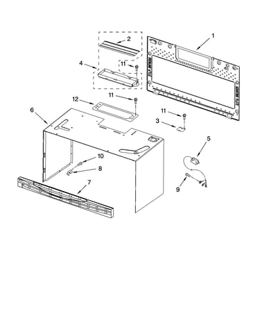 Cabinet and installation parts