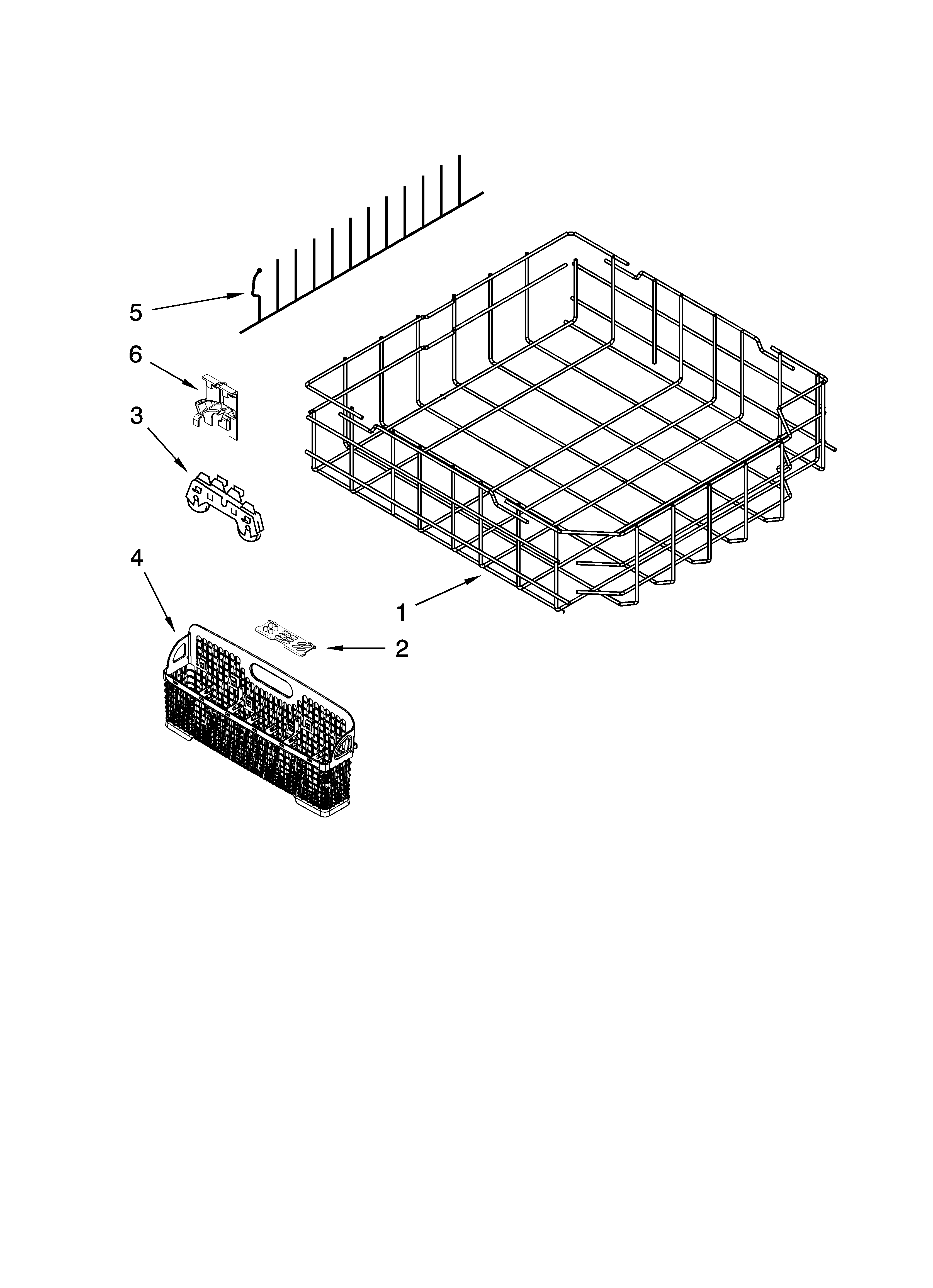 Lower rack parts