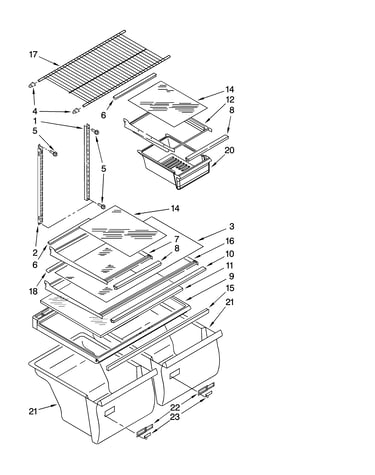 Shelf parts, optional parts (not included)