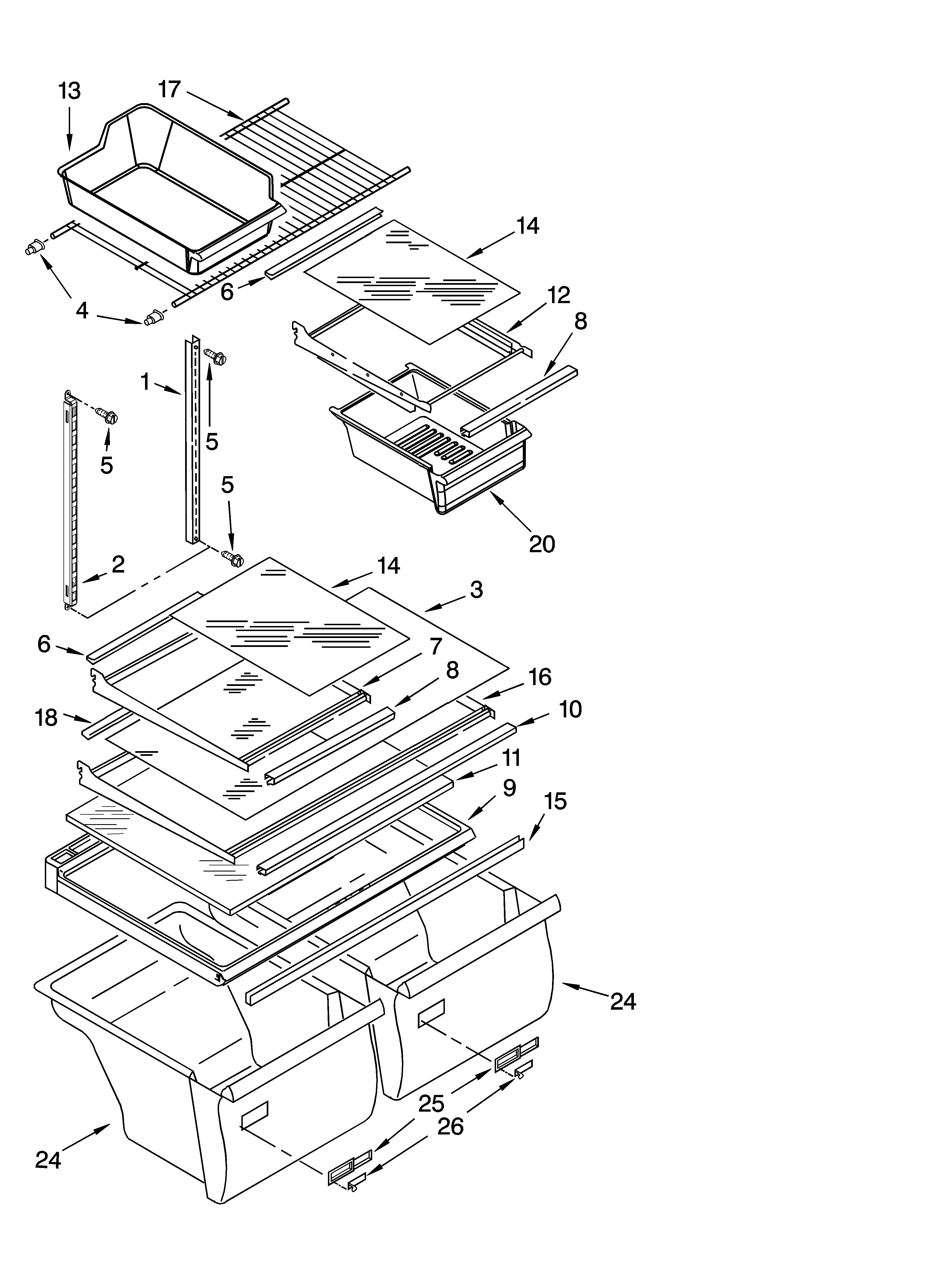Shelf parts