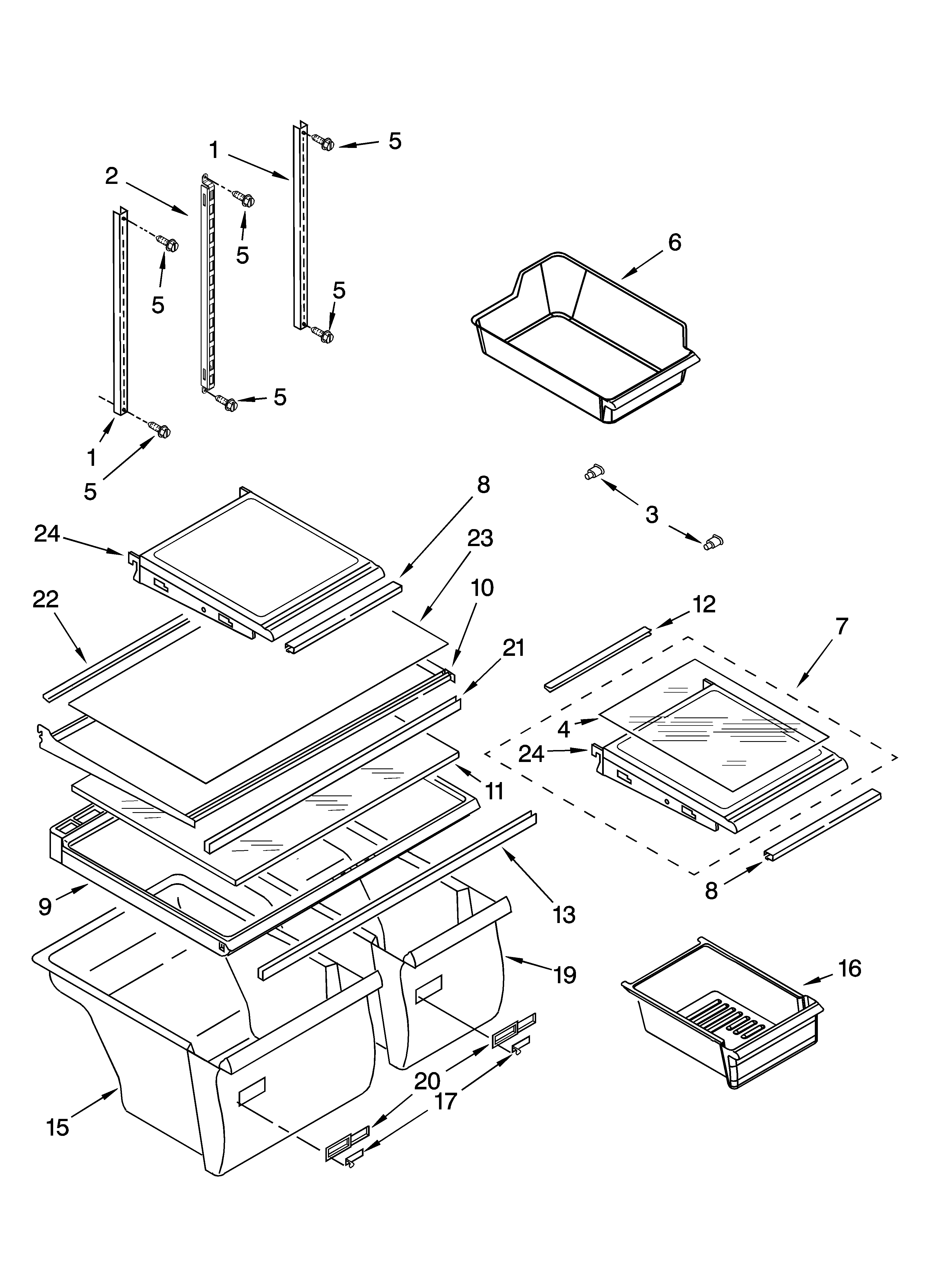 Shelf parts