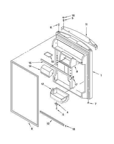 Refrigerator door parts