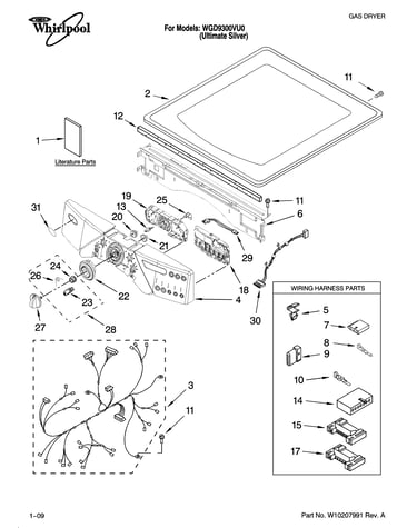 Top and console parts