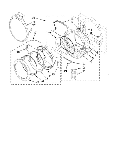 Door parts, optional parts (not included)