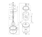 Maytag 7MMPM0060VM1 agitator, basket and tub parts diagram