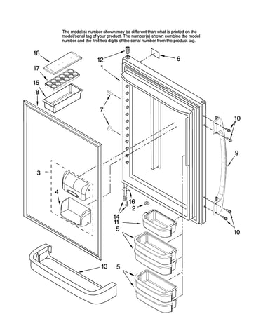 Refrigerator door parts