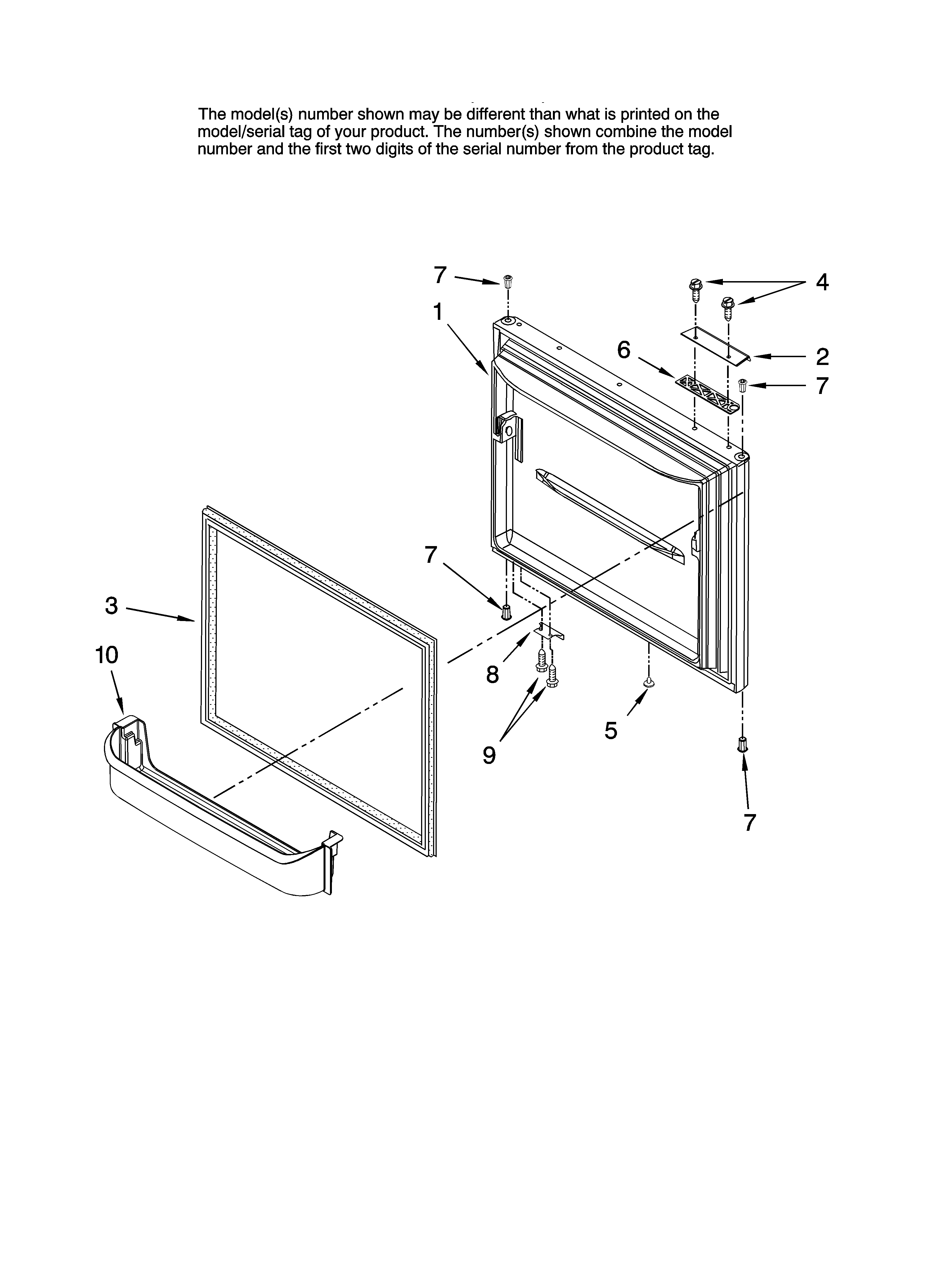 Freezer door parts