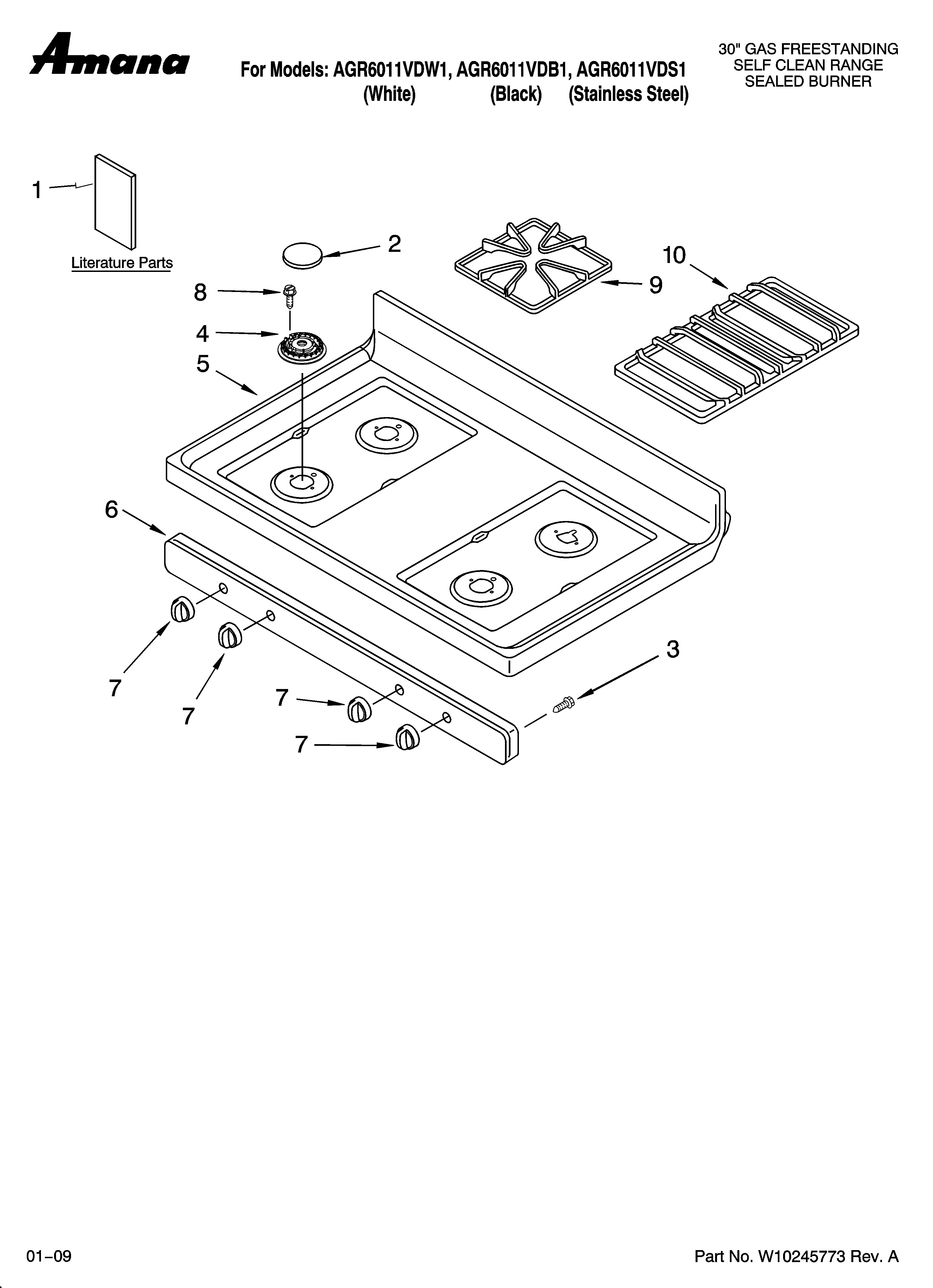 Cooktop parts
