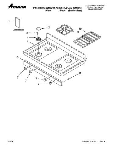 Cooktop parts