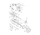 Amana ASD2524VEW01 motor and ice container parts diagram