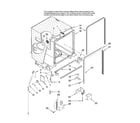 Jenn-Air JDB1080AWS0 tub and frame parts diagram