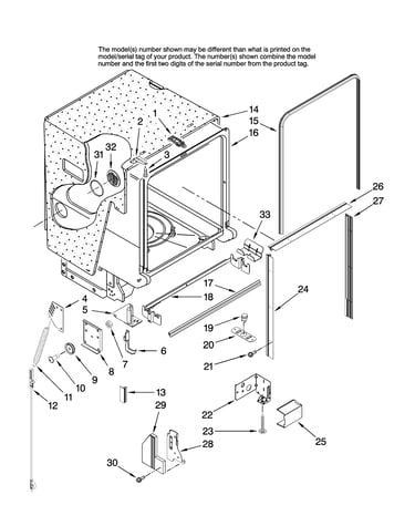 Tub and frame parts