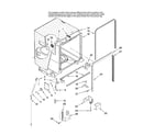 Jenn-Air JDB1095AWS0 tub and frame parts diagram