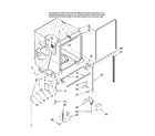Maytag MDB8851AWB0 tub and frame parts diagram