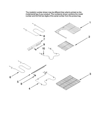 Rack and element parts, optional parts (not included)
