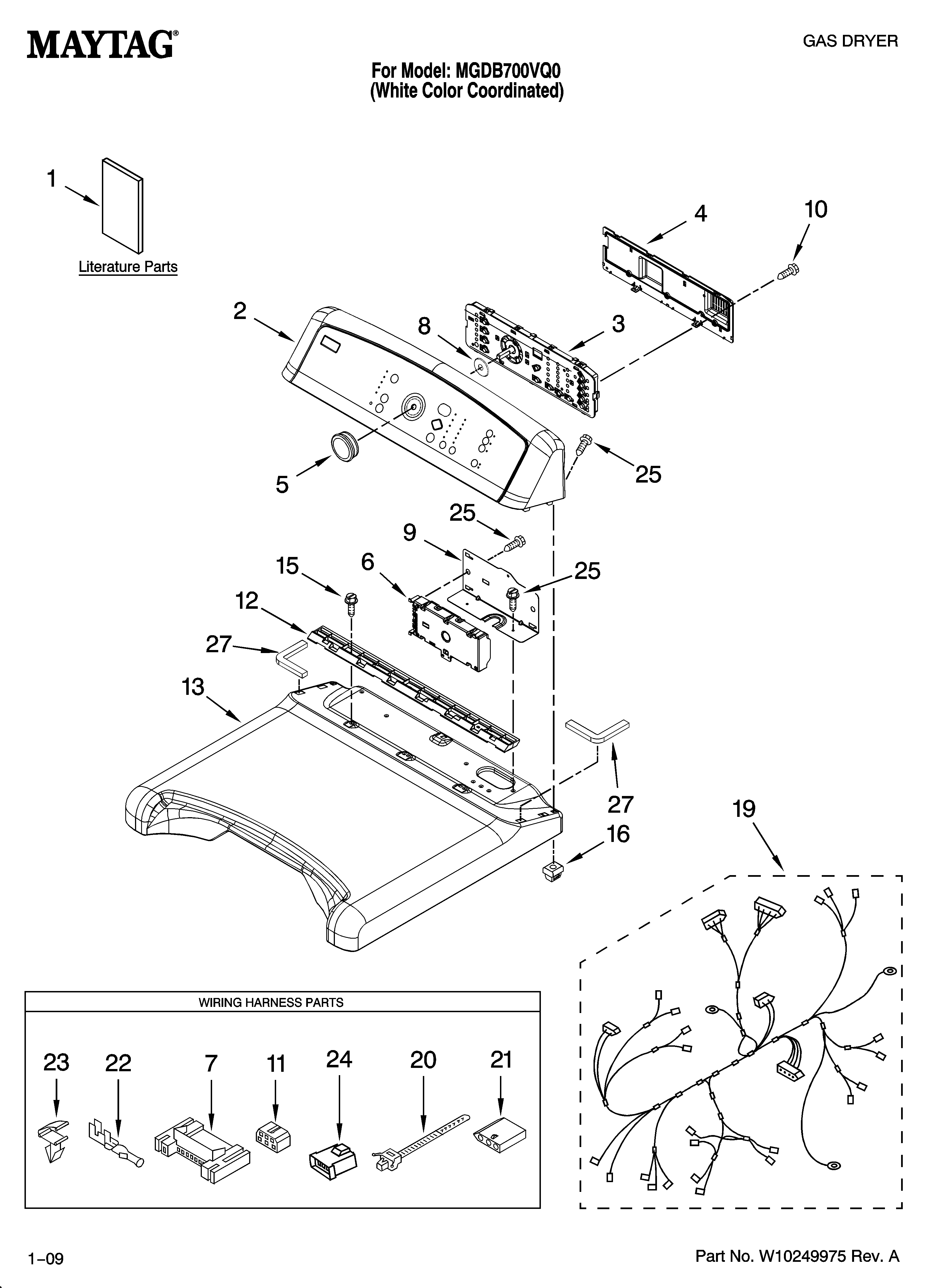 Top and console parts