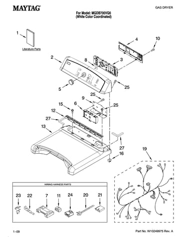 Top and console parts