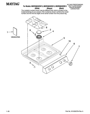Cooktop parts