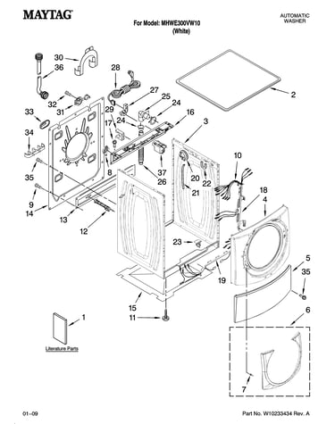 Top and cabinet parts
