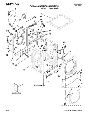 Top and cabinet parts