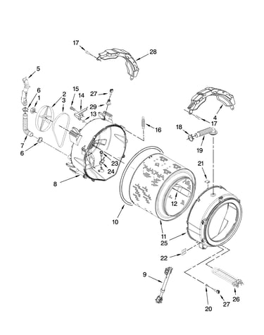 Tub and basket parts
