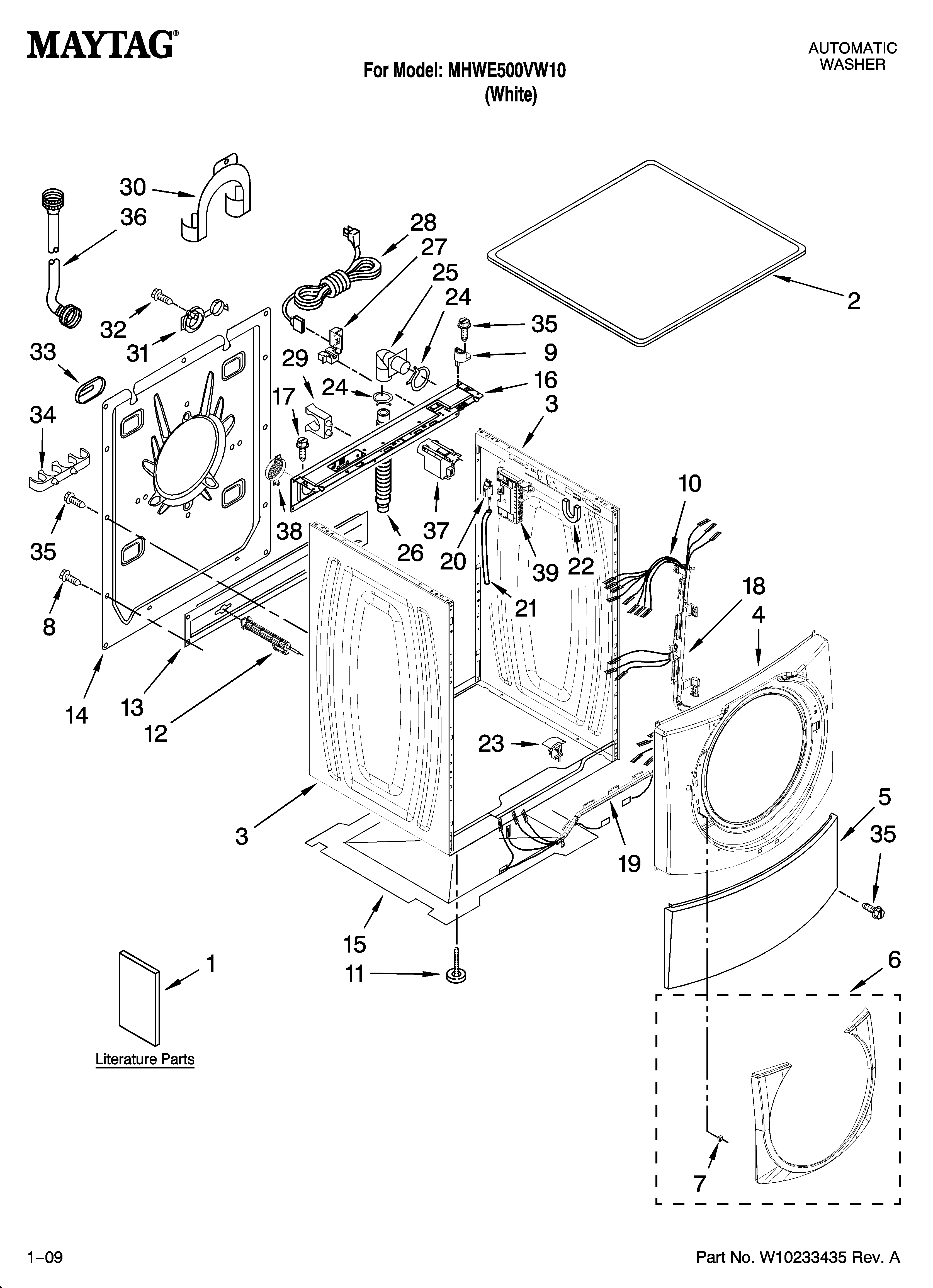 Top and cabinet parts