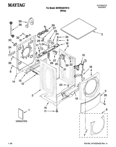 Top and cabinet parts