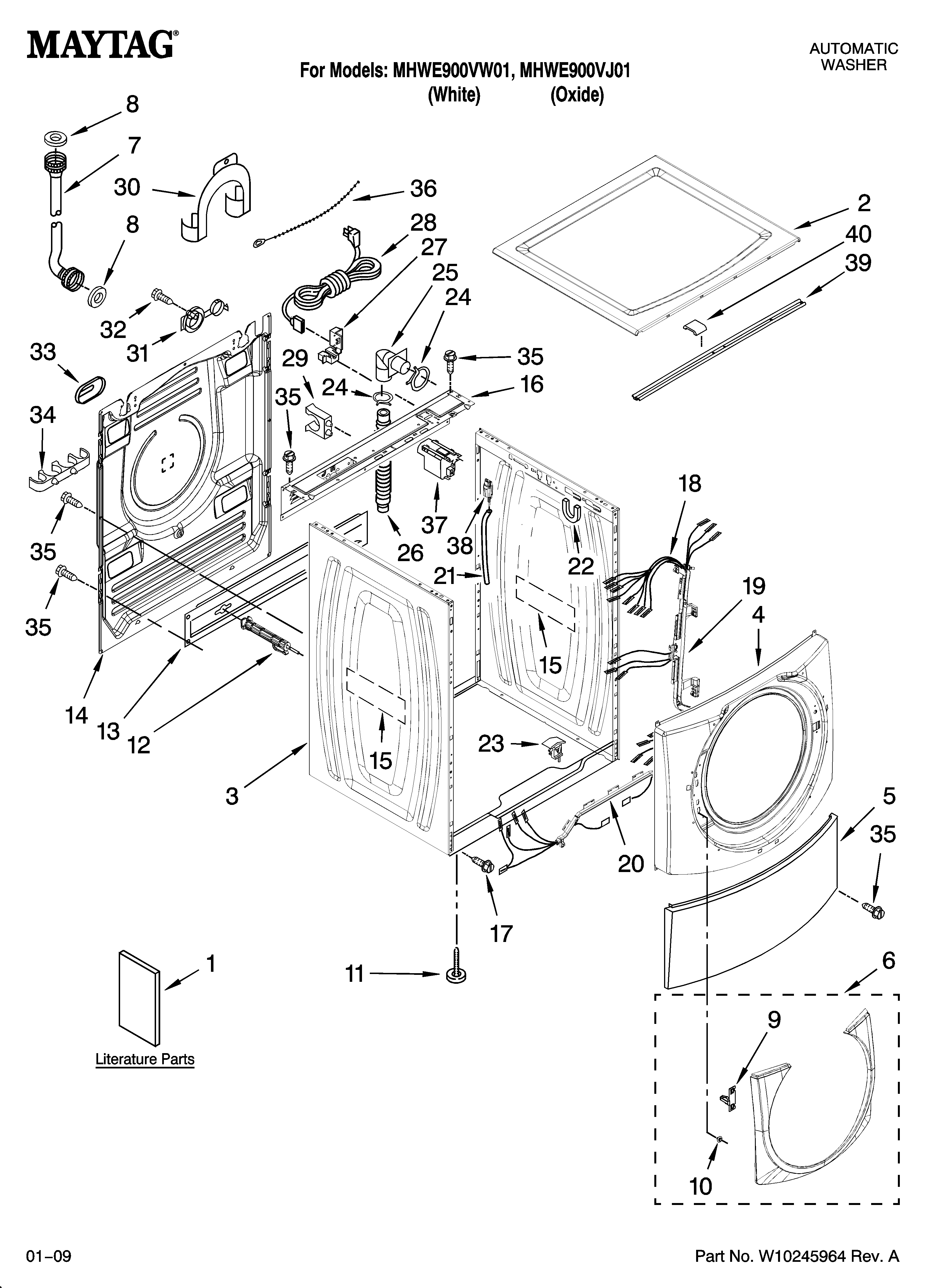 TOP AND CABINET PARTS